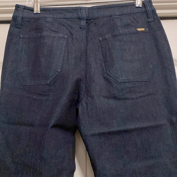 G.I.L.I. Wide Split Leg Denim Pants Jeans Womens 12P stretch Comfort Western - Picture 4 of 15